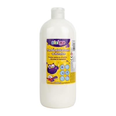 Opakowanie Farba plakatowa w butelce 1000ml biała STRIGO