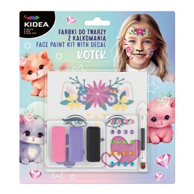 Opakowanie Farbki do twarzy z kalkomanią Kotek KIDEA