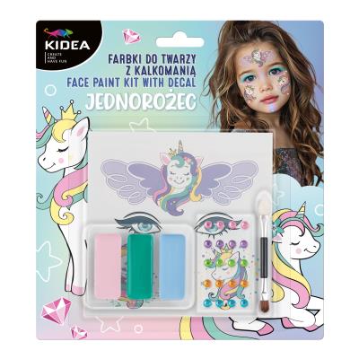 Opakowanie Farbki do twarzy z kalkomanią Unicorn KIDEA