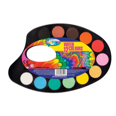 Farby akwarelowe 12 kolorów 30mm. Wydawca: Centrum. SmakLiter.pl Opakowanie Farby akwarelowe 12 kolorów 30mm