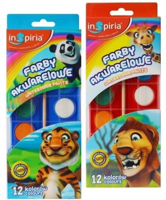 Opakowanie Farby akwarelowe 12 kolorów