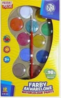 Opakowanie Farby akwarelowe Astra 12 kolorów pędzelek