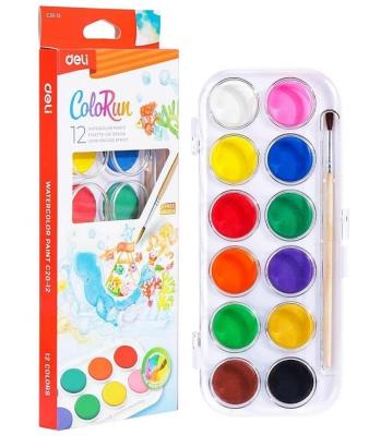 Opakowanie Farby akwarelowe ColoRun 12 kolorów DELI