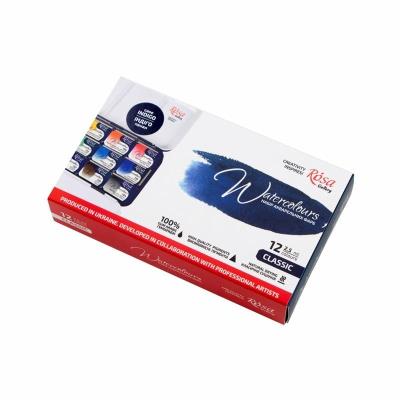 Opakowanie Farby akwarelowe w kostkach Classic 12 kolorów