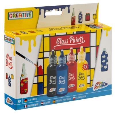 Opakowanie Farby do malowania na szkle 4 kolory