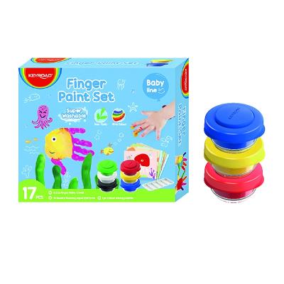 Opakowanie Farby do malowania palcami 25ml KEYROAD 6 kolorów