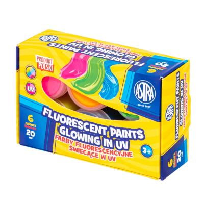 Opakowanie Farby fluorescencyjne Astra 6 kolorów po 20 ml