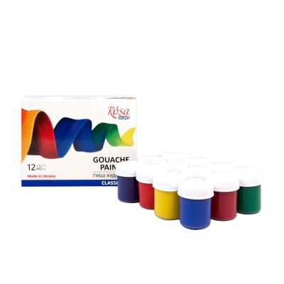 Opakowanie Farby gwasze 40ml 12 kolorów classic