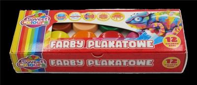 Opakowanie Farby plakatowe 12 kol.20ml. Otocki