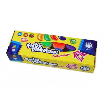 Opakowanie Farby plakatowe Astra 12 kolorów