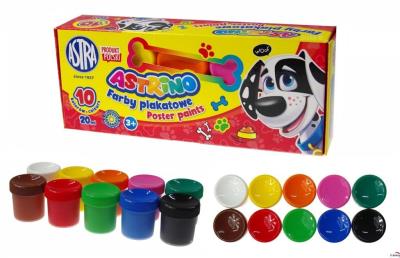 Opakowanie Farby plakatowe Astrino 10 kolorów 20ml ASTRA