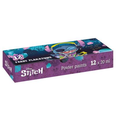 Farby plakatowe Disney Core Stitch 20 ml 12 kolorów. Wydawca: Patio. SmakLiter.pl Opakowanie Farby plakatowe Disney Core Stitch 20 ml 12 kolorów