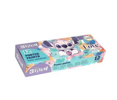 Opakowanie Farby plakatowe Disney Fashion Stitch 20ml 12 kolorów pastel