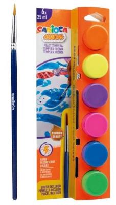 Opakowanie Farby plakatowe neon 6 kolorów CARIOCA