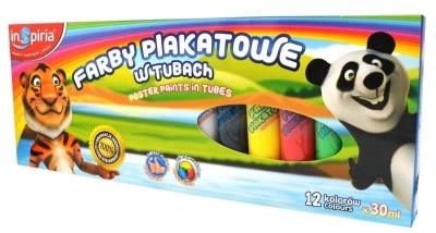 Opakowanie Farby plakatowe w tubach 12 kolorów 30ml