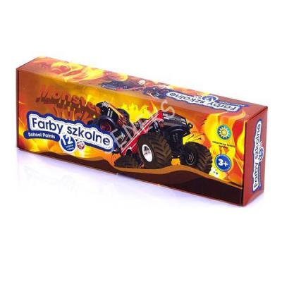 Opakowanie Farby szkolne Samochody 12 kolorów po 20 ml 1szt.mix
