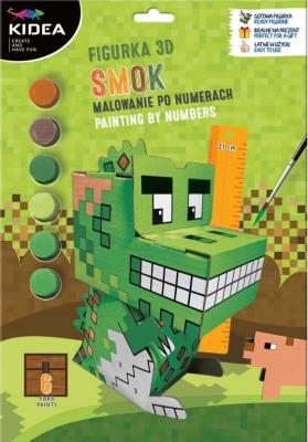 Opakowanie Figurka 3D malowanie po numerach Smok KIDEA