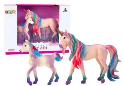 Opakowanie Figurki kolekcjonerskie jednorożec z młdym