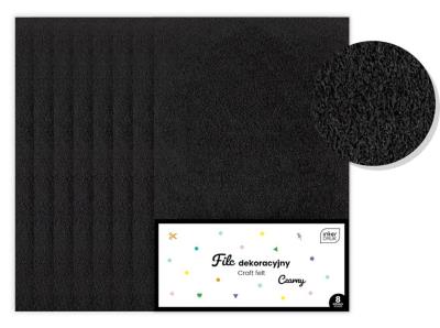 Opakowanie Filc dekoracyjny 8szt czarny