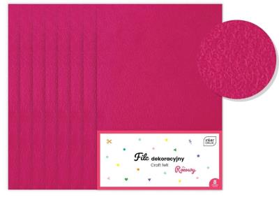Opakowanie Filc dekoracyjny 8szt różowy