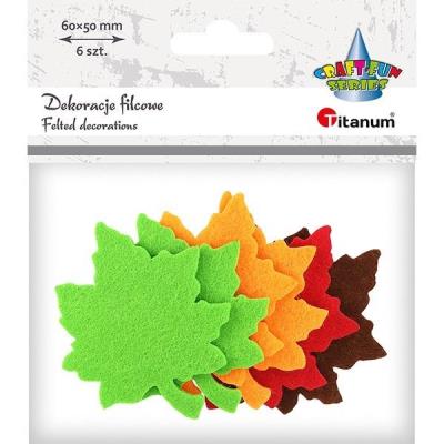 Opakowanie Filcowe liście klonu 50x60mm 6szt