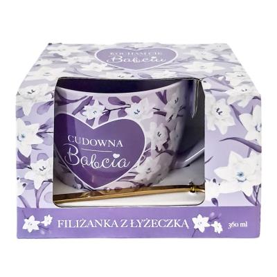 Opakowanie Filiżanka Dzień Babci fioletowa 360ml