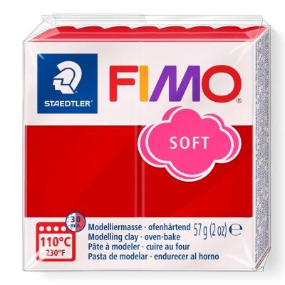 Okładka książki Fimo soft masa termoutwardzalna 57g,czerwień świateczna   8020-2P