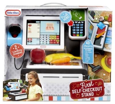 First Self Checkout Stand Stanowisko samoobsługowe. Wydawca: Little tikes. SmakLiter.pl Opakowanie First Self Checkout Stand Stanowisko samoobsługowe