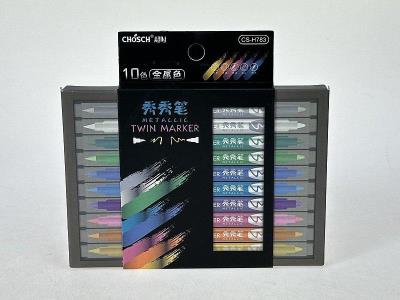 Opakowanie Flamastry dwustronne 10 kolorów