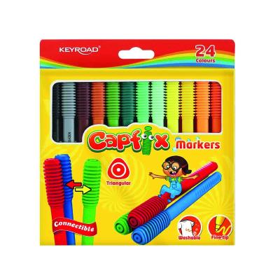 Opakowanie Flamastry trójkątne KEYROAD zmywalne 24 kolory