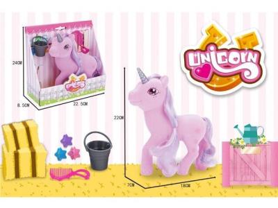 Opakowanie Flokowany jednorożec + akcesoria