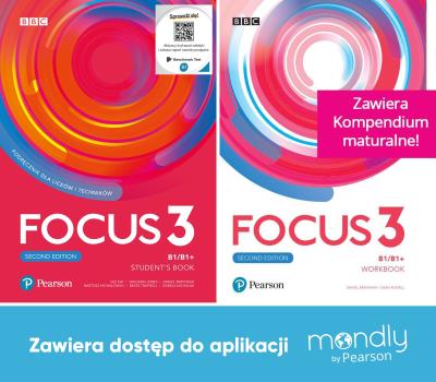 Okładka książki Focus Second Edition 3. Komplet Podręcznik + Zeszyt ćwiczeń + dostęp Mondly