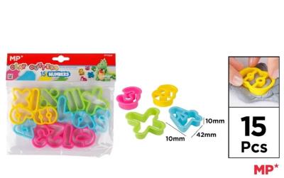 Opakowanie Foremki do plasteliny cyfry i znaki 15szt