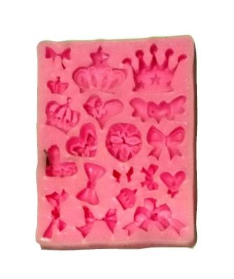 Forma silikonowa kokardki i korony. Wydawca: Galeria Hobby. SmakLiter.pl Opakowanie Forma silikonowa kokardki i korony