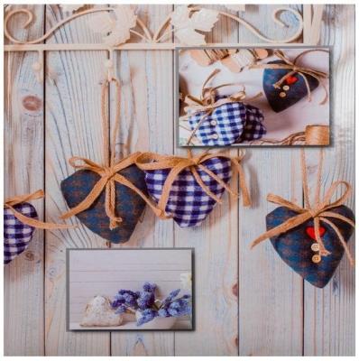 Opakowanie Fotoalbum kieszeniowy szyty niebieskie serca