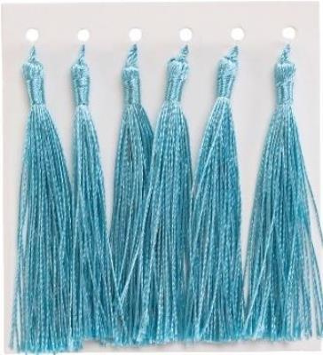 Opakowanie Frędzelki chwosty ozdobne jasnoniebieskie 8cm 6szt