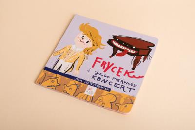 Frycek i jego pierwszy koncert. Autor: Pietrzykowska Aga. SmakLiter.pl Okładka książki Frycek i jego pierwszy koncert