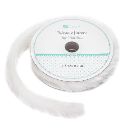 Opakowanie Futro na rolce Białe 2,5cm x 2m