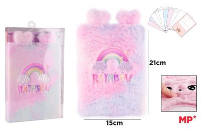 Opakowanie Futrzany notes A5 tęcza