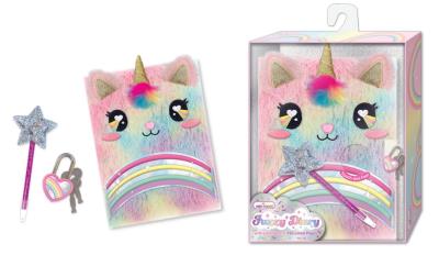 Opakowanie Futrzany pamiętnik z długopisem Jednorożec