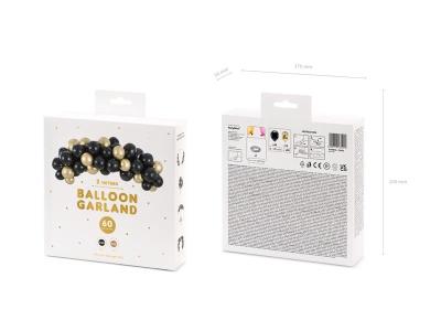 Opakowanie Girlanda balonowa czarno-złota 200cm 60el