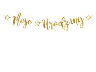 Opakowanie Girlanda Moje urodziny złota 16,5x90cm