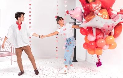 Opakowanie Girlanda Serca różowe złoto 3m