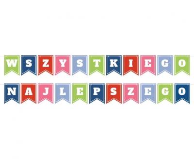 Opakowanie Girlanda Wszystkiego Najlepszego flagi 2x400cm