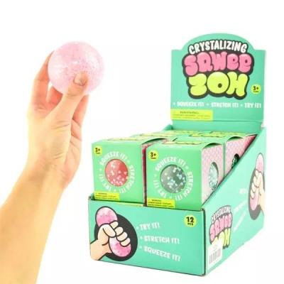 Opakowanie Gniotek sensoryczny pastelowy z kryształkami 8cm