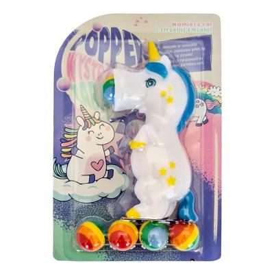 Opakowanie Gniotek strzelający piłeczkami jednorożec