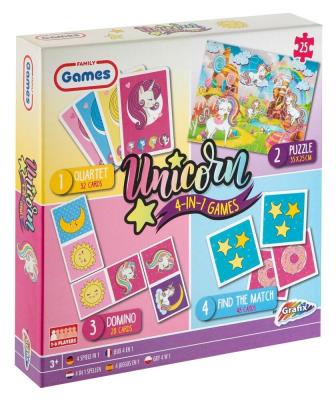Opakowanie Gra 4w1 Jednorożec