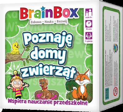 Gra BrainBox Poznaję domy zwierząt. Wydawca: Rebel. SmakLiter.pl Opakowanie Gra BrainBox Poznaję domy zwierząt