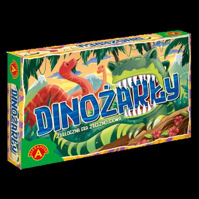 Gra Dinożarły katapulta z żetonami. Wydawca: ALEXANDER GRY. SmakLiter.pl Opakowanie Gra Dinożarły katapulta z żetonami