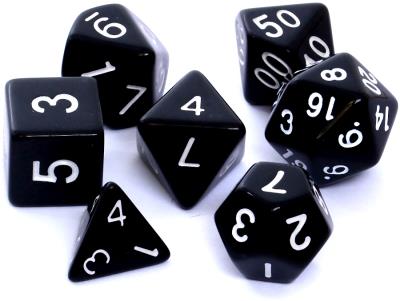 Opakowanie Gra komplet kości RPG matowe czarne